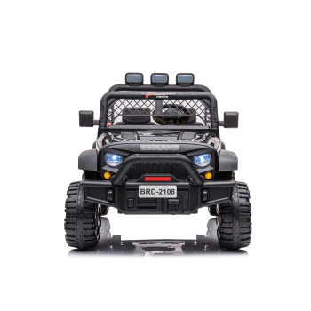 Autko terenowe Geoland Power dla 2 dzieci Czarny + Pilot + Silniki 2x200W + Bagażnik + Radio MP3 + LED